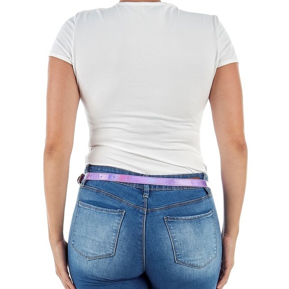 Bebe Danny Fanny Pack in Holographic Violet - Picture 3 of 8